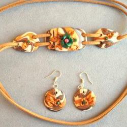 Bracelet and Earrings - Unique handmade set - Universal size - OOAK