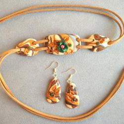 Bracelet and Earrings - Unique handmade set - Universal size - OOAK