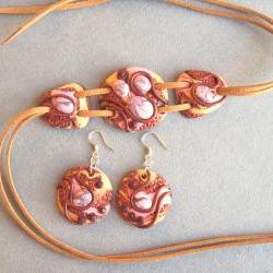 Bracelet and Earrings - Unique handmade set - Universal size - OOAK